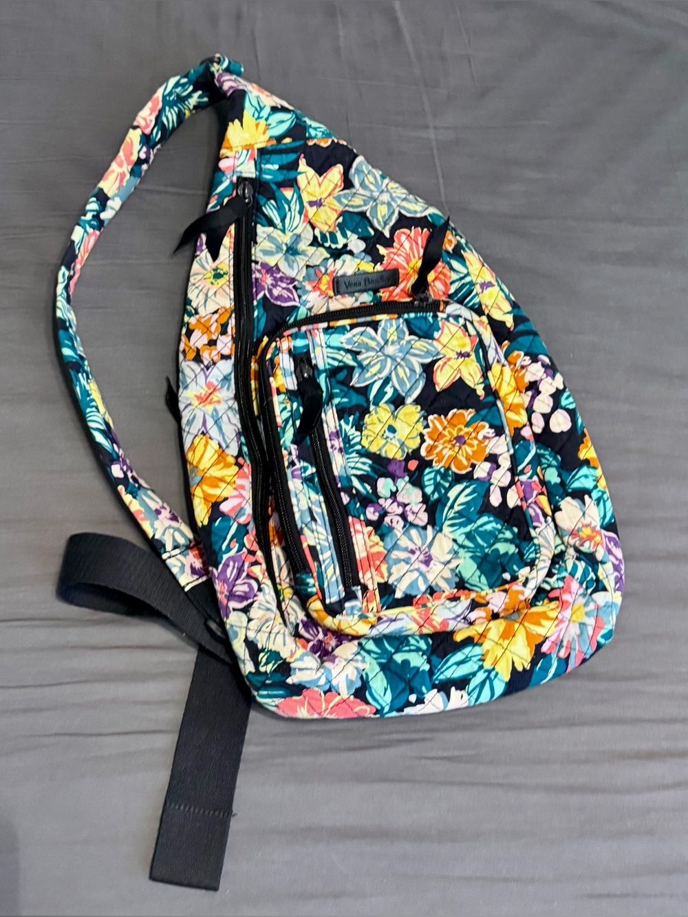 Vera Bradley Happy Blooms Cargo Sling Bag